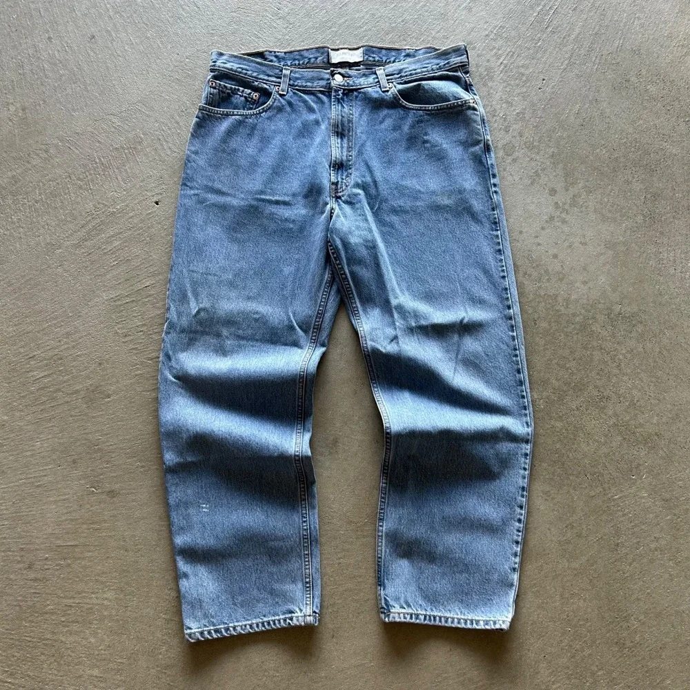 Vintage Levis 550 Jeans Size 38x30 Blue Light Wash Denim Relaxed Fit Straight